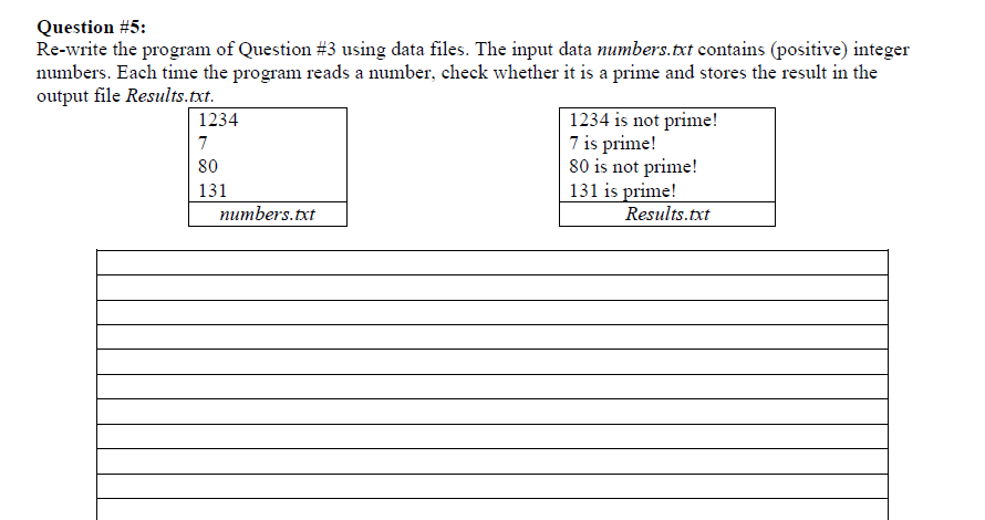 Solved Question #5: Re-write the program of Question #3 | Chegg.com