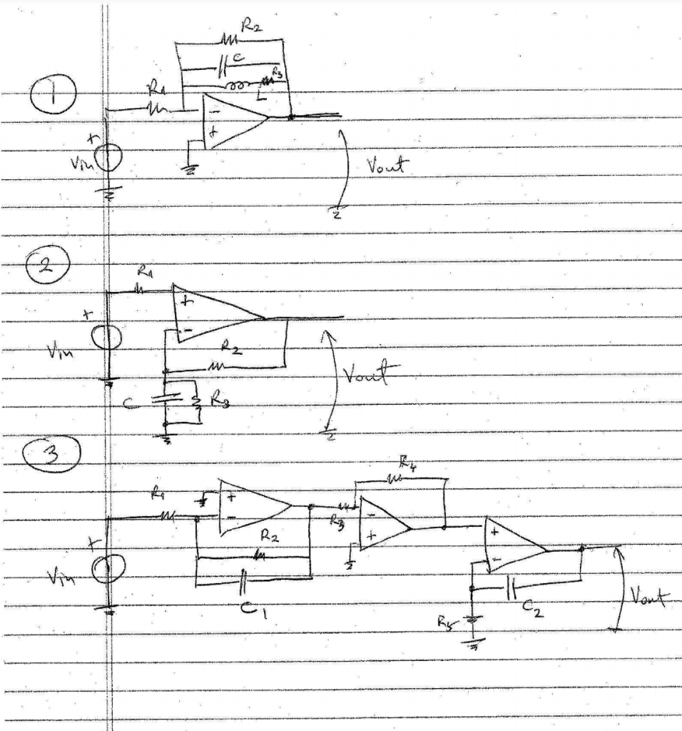 Solved For each op-amp circuit diagram: - Derive the | Chegg.com