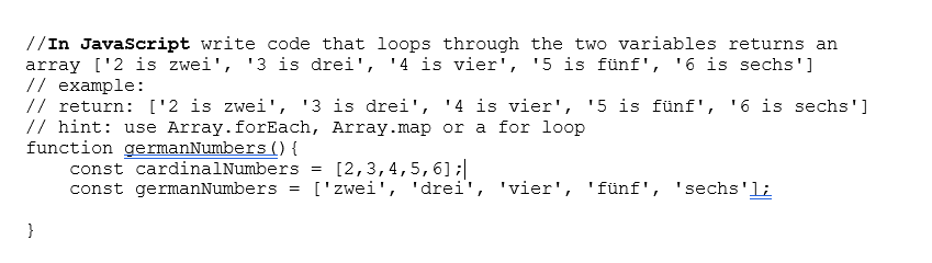 Solved //In JavaScript write code that loops through the two | Chegg.com