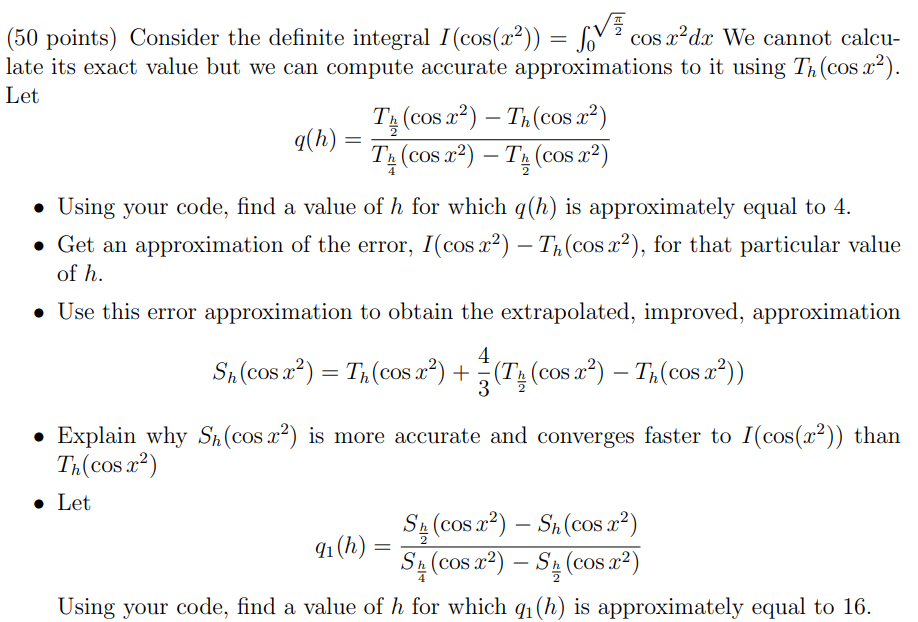 1. (20 points) 1. Write a computer code to implement | Chegg.com