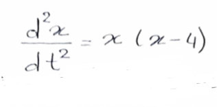 Solved d2x/dt2 = x(x-4) is given. Find the equalibrium | Chegg.com