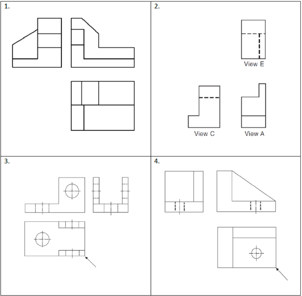 Solved From the projected views obtain the freehand | Chegg.com