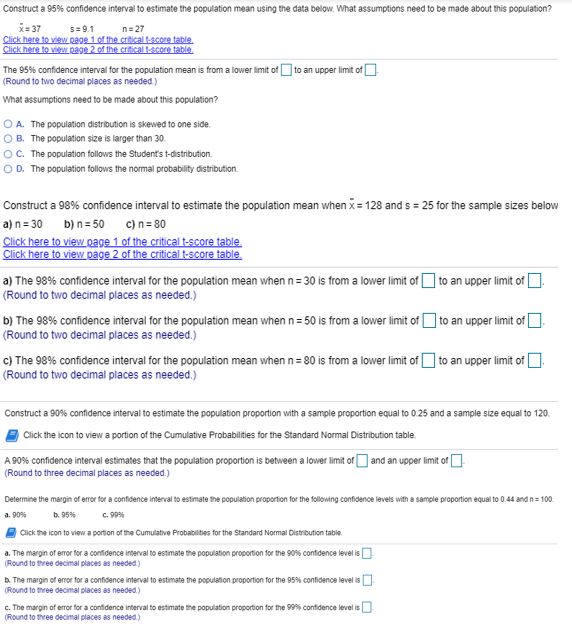 Solved Construct a 95% confidence interval to estimate the | Chegg.com