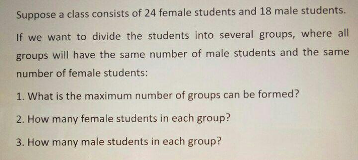 Solved Suppose a class consists of 24 female students and 18 | Chegg.com