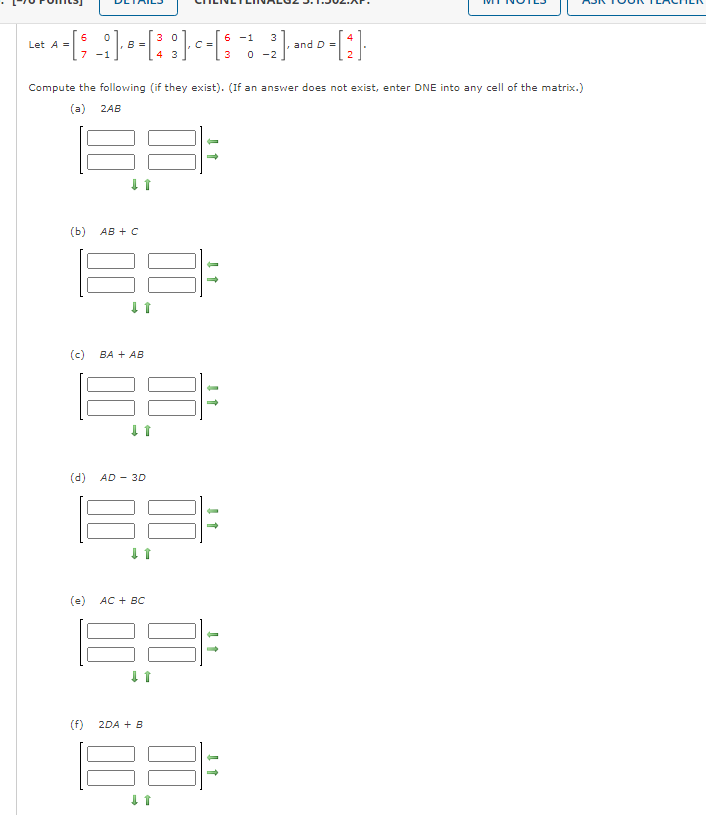 Solved *** A-1:-)--[::--:--)-(:) Compute the following (if | Chegg.com