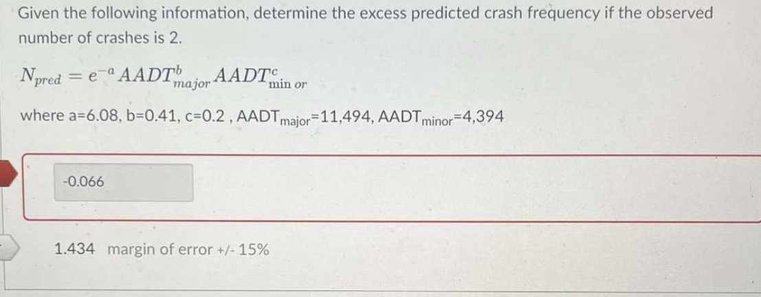Solved Given the following information, determine the excess | Chegg.com