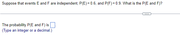 Solved Suppose That Events E And F Are Independent, | Chegg.com