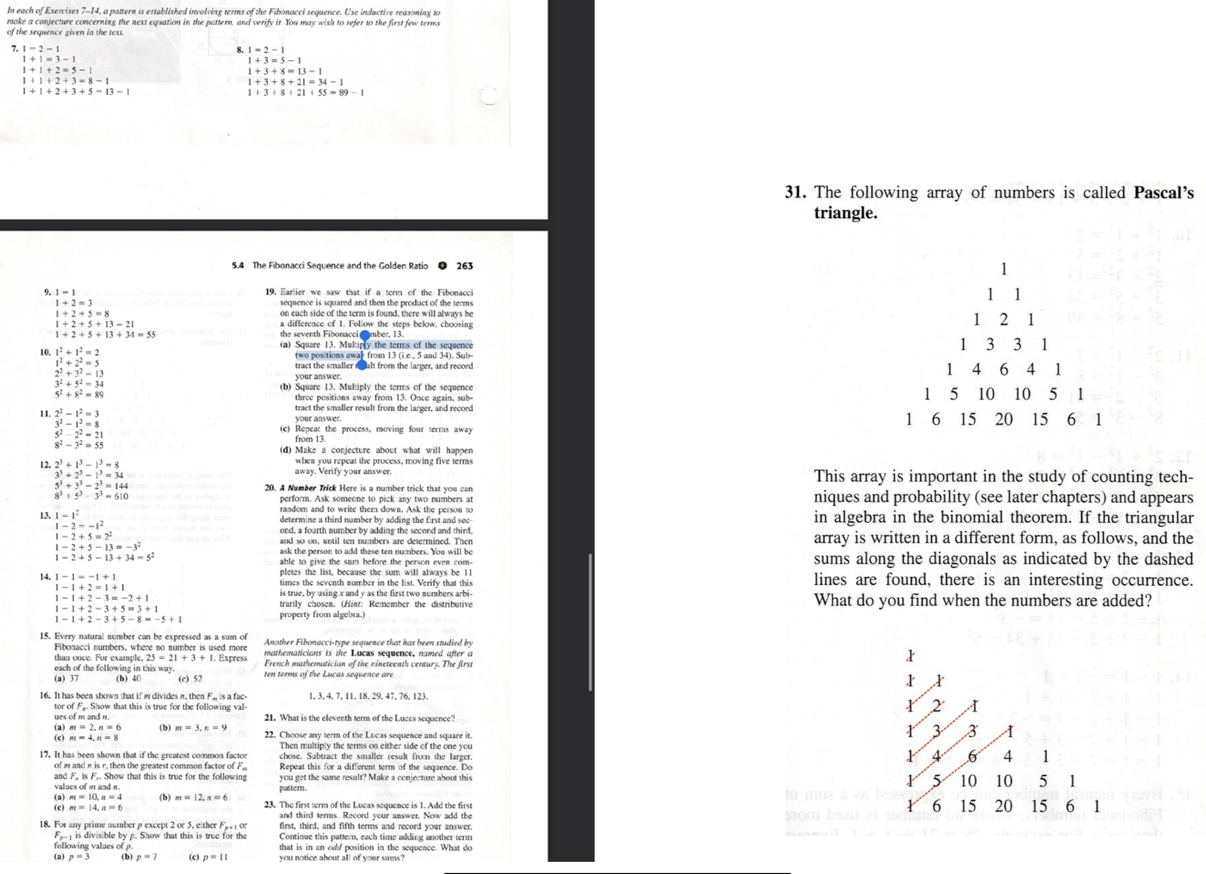 In each of Exercises 7-14, a pattern is established | Chegg.com