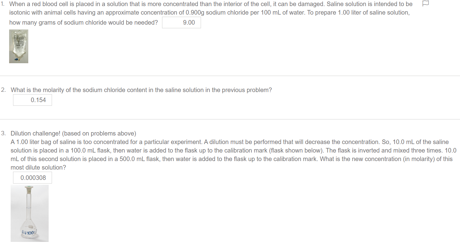 Solved 1. When a red blood cell is placed in a solution that | Chegg.com