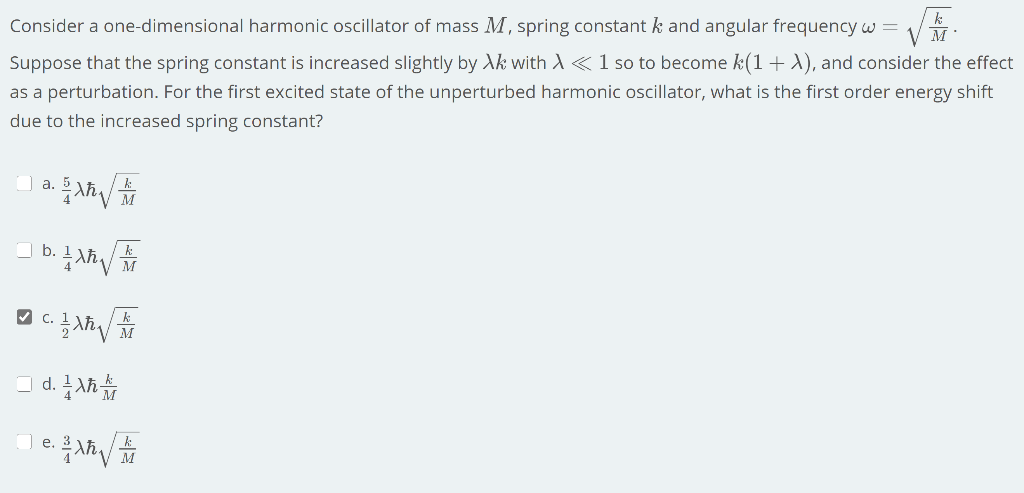 Solved VM Consider a one-dimensional harmonic oscillator of | Chegg.com
