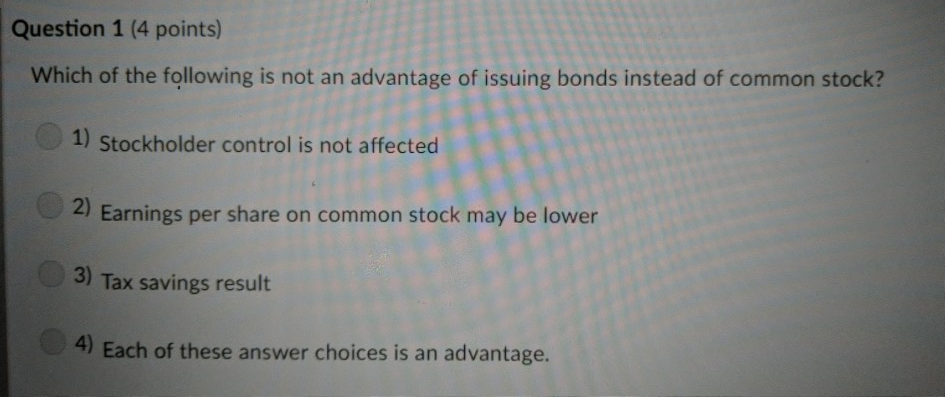 Solved Question 1 (4 Points) Which Of The Following Is Not | Chegg.com