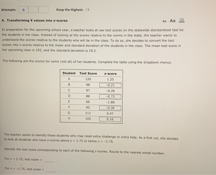 Solved Attempts: Keep the Highest: /3 4. Transforming X | Chegg.com