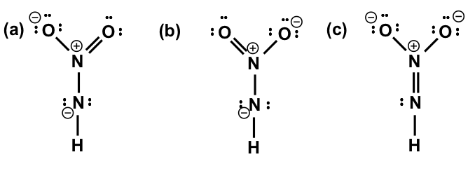 Solved Three Possibly Correct Resonance Forms Of No2nh Chegg Com