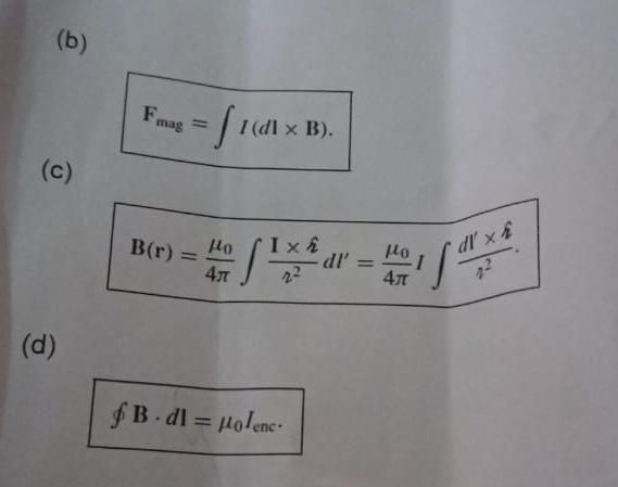 Solved The Following Are Four Magnetostatics Laws In Their | Chegg.com