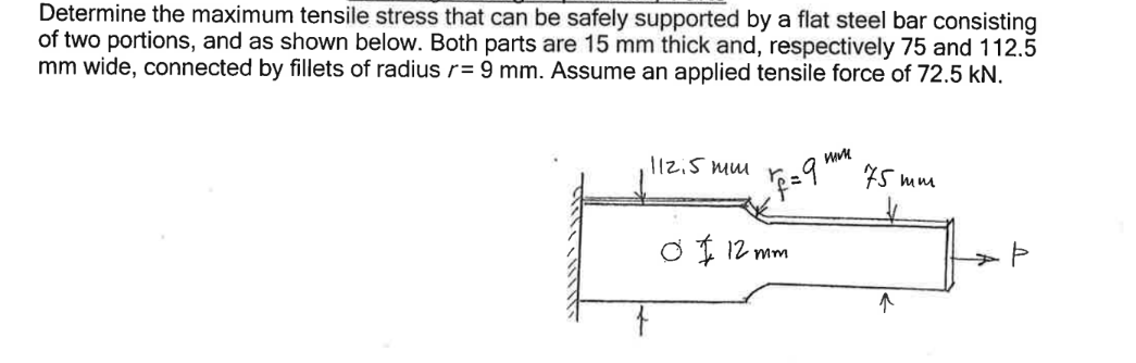 Solved Determine the maximum tensile stress that can be | Chegg.com