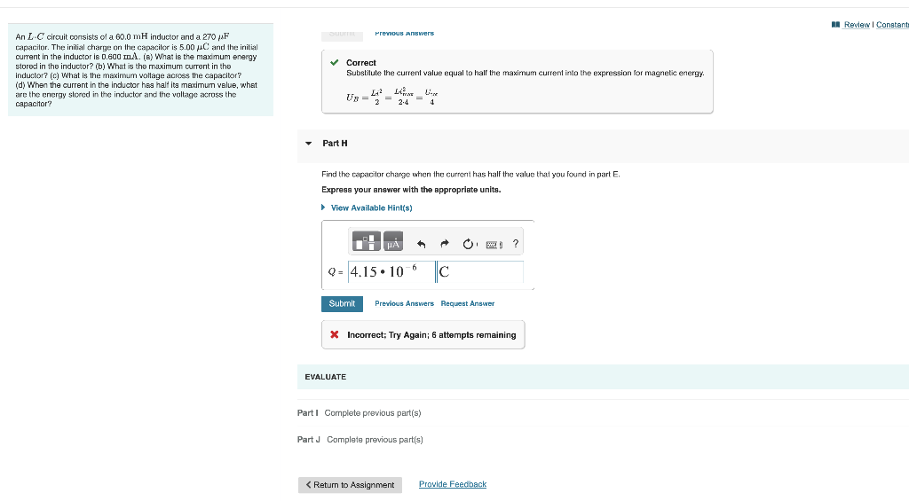 Solved Part E Use the result of the previous part to find | Chegg.com