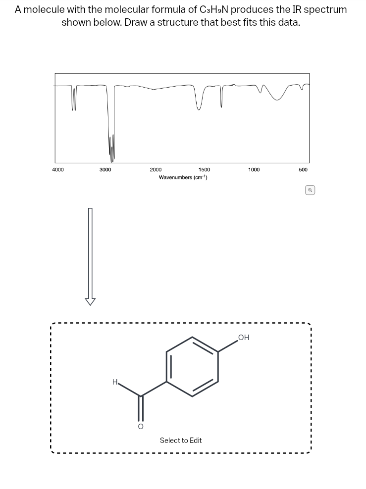 Solved A molecule with the molecular formula of C3H9N