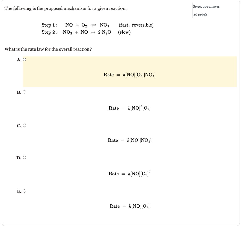 Solved The following is the proposed mechanism for a given | Chegg.com