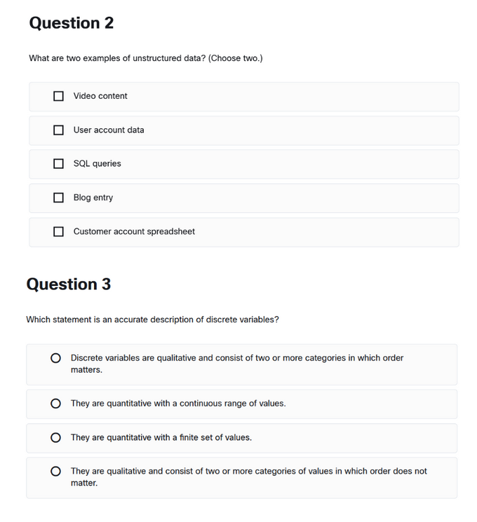 What Are Two Examples Of Unstructured Data Choose Two