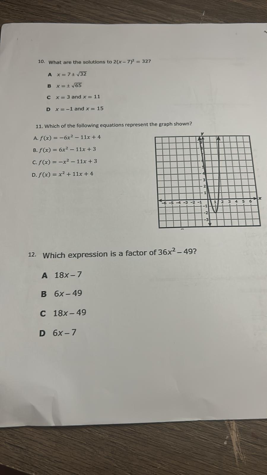 Solved 4. What are the solutions to the equation 3x2+3=7x? A | Chegg.com
