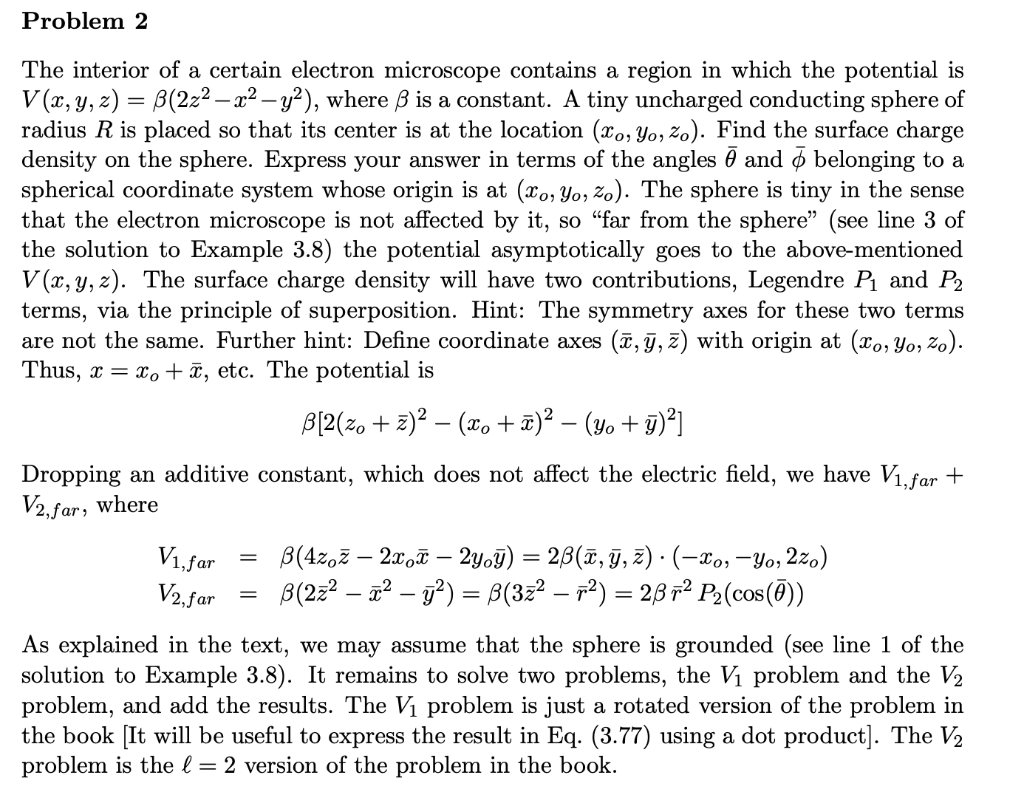 Problem 2 The Interior Of A Certain Electron Micro Chegg Com