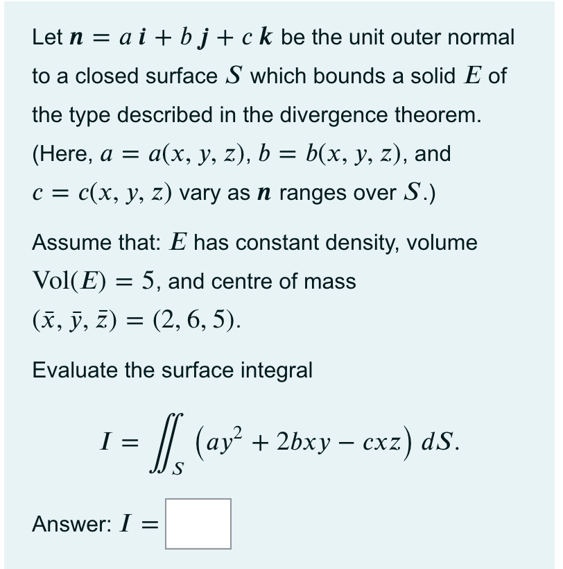 Solved Let N A I B J C K Be The Unit Outer Normal T Chegg Com