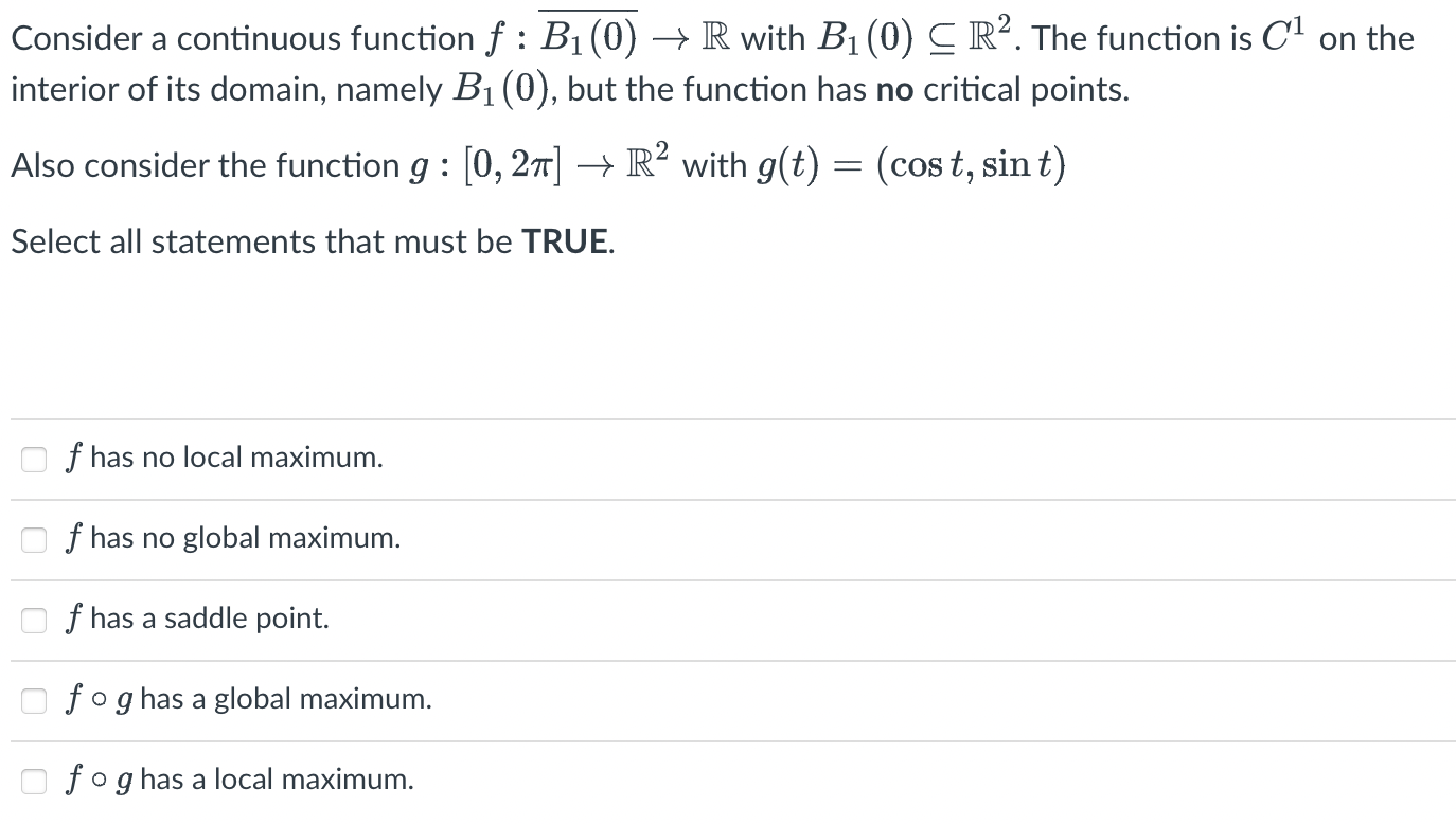 Solved Consider the function f ﻿that is continuous on the
