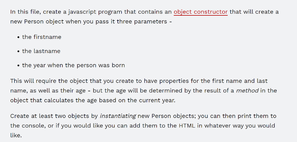 Solved I need help with creating a javascript program | Chegg.com