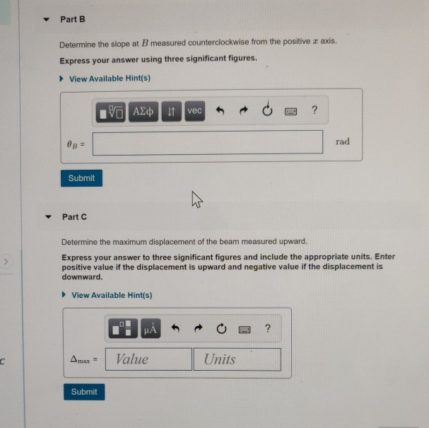 Solved 1 Review View Available Hints) Consider the beam | Chegg.com