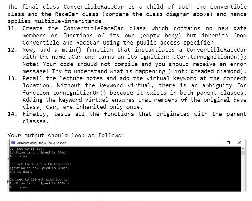Solved Exercise 1: Single- and Multiple-Inheritance Create a | Chegg.com