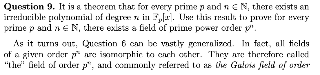 Solved Question 9 It Is A Theorem That For Every Prime P