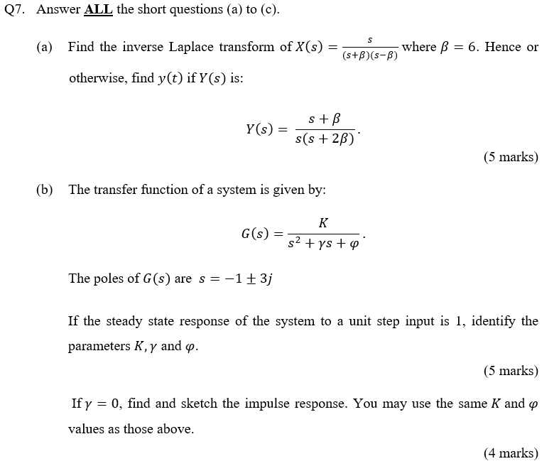 Solved Q7 Answer All The Short Questions A To C S A Chegg Com