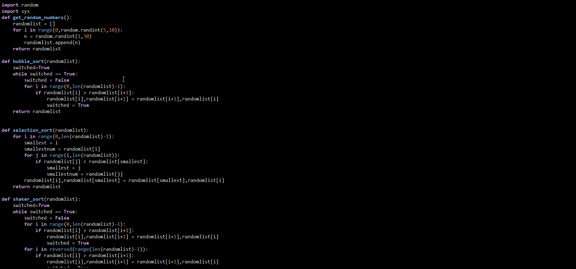Measure all 7 sorting algorithms by counting the | Chegg.com