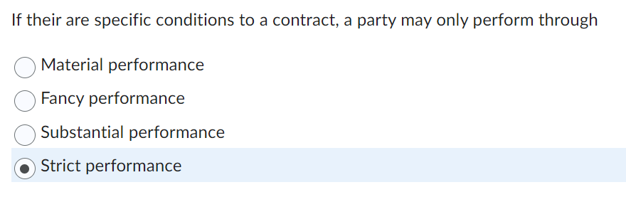Solved If their are specific conditions to a contract, a | Chegg.com