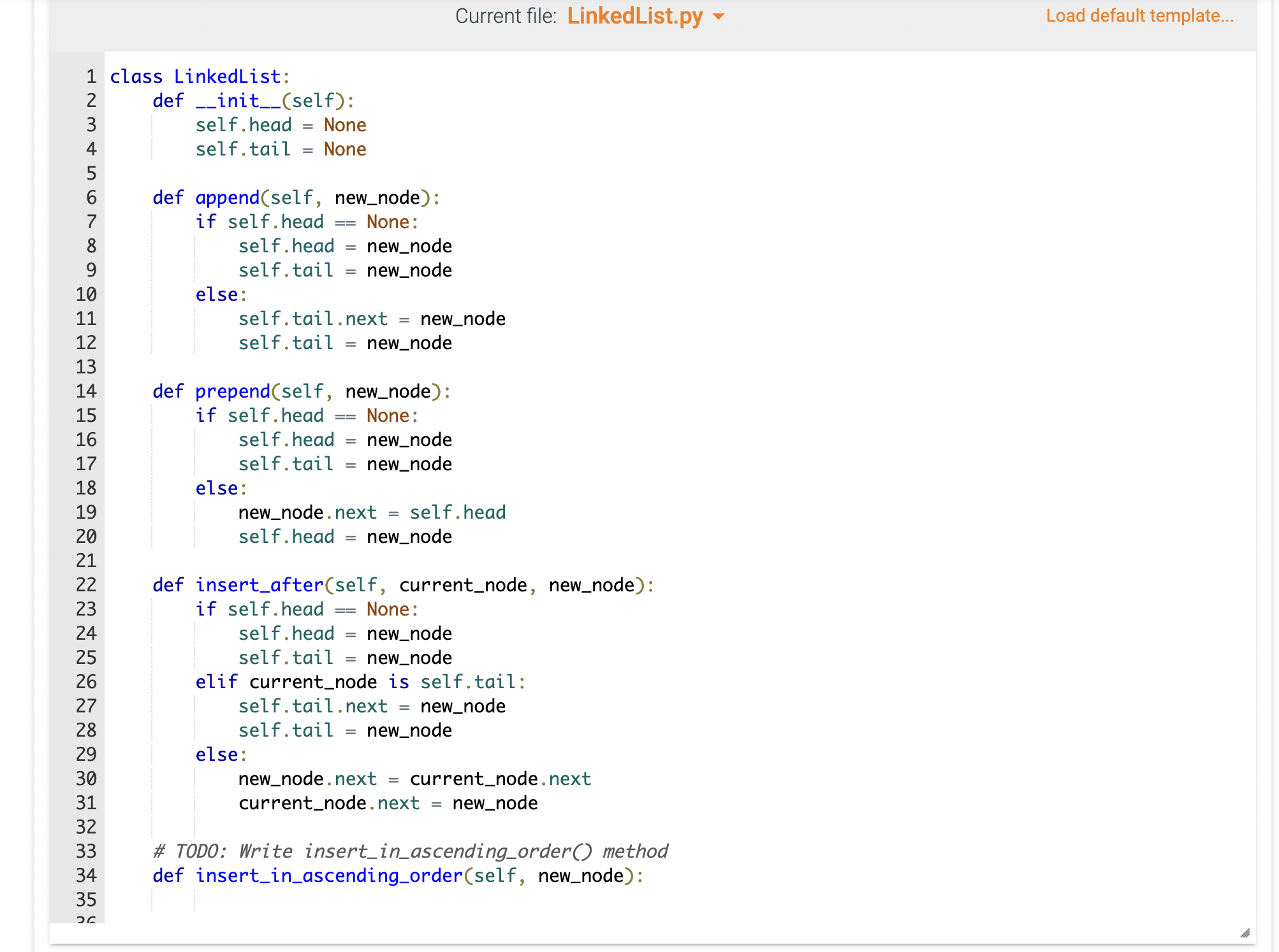 linked list py