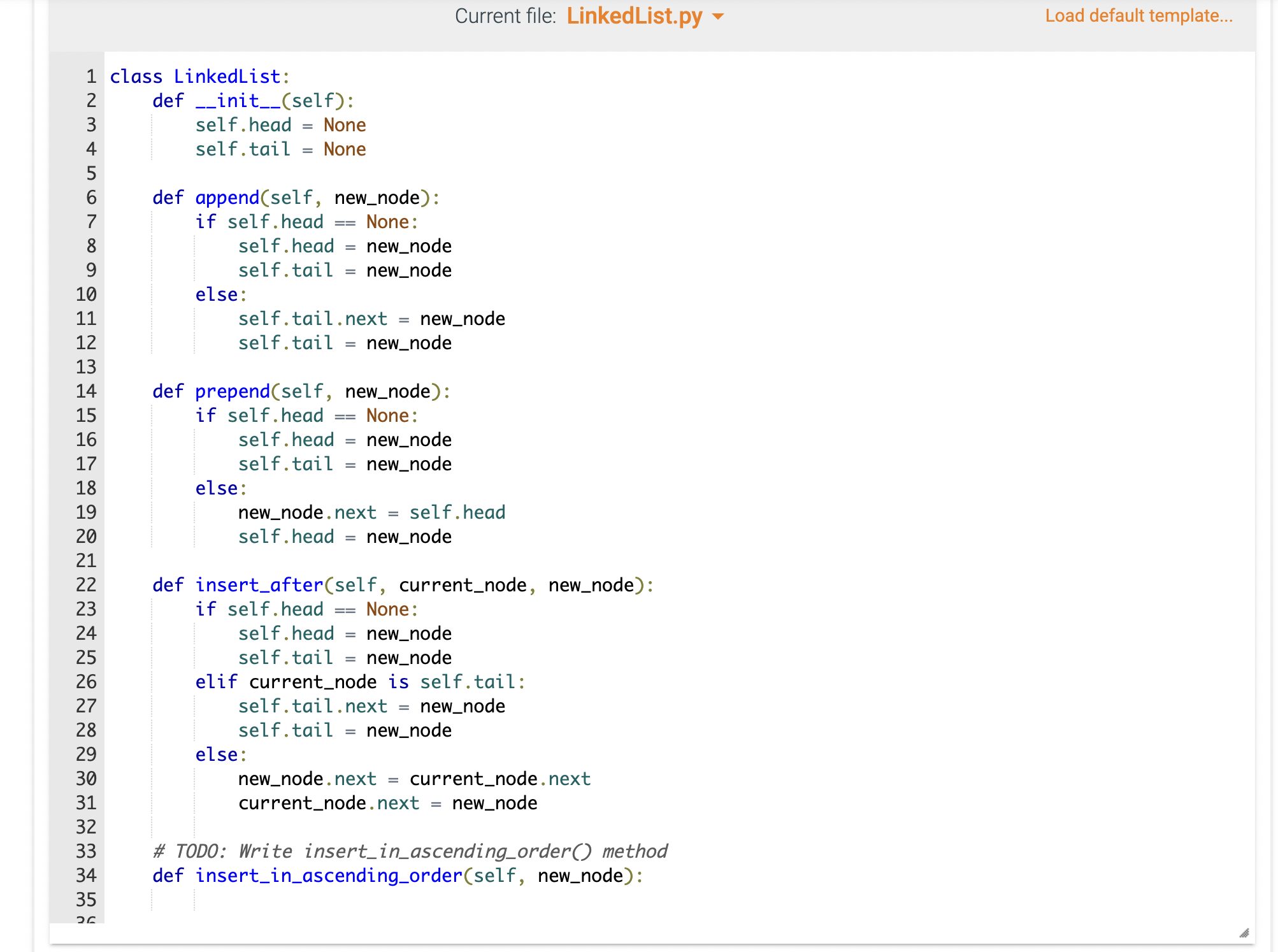 Solved Given Main py And A Node Class In Node py Complete Chegg