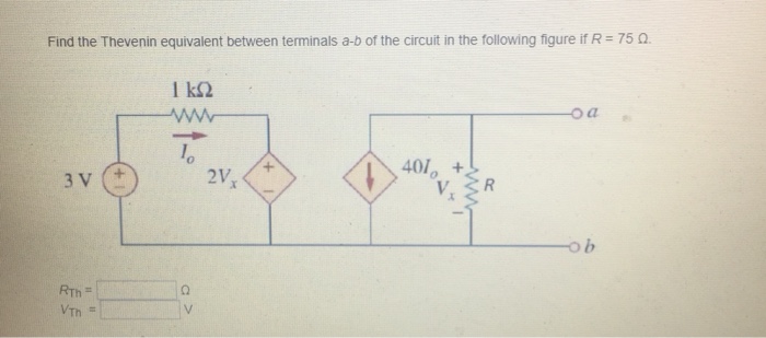 Solved Find The Thevenin Equivalent Between Terminals A-b Of | Chegg.com