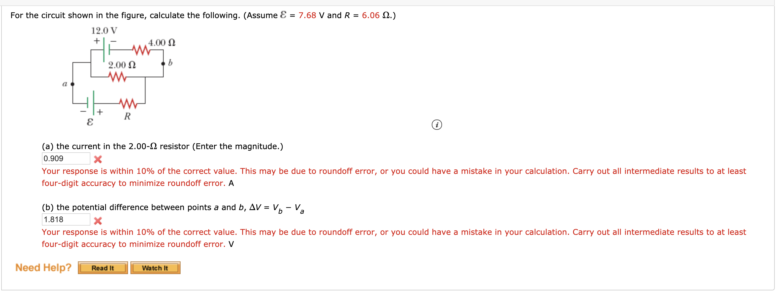 Solved For the circuit shown in the figure, calculate the | Chegg.com