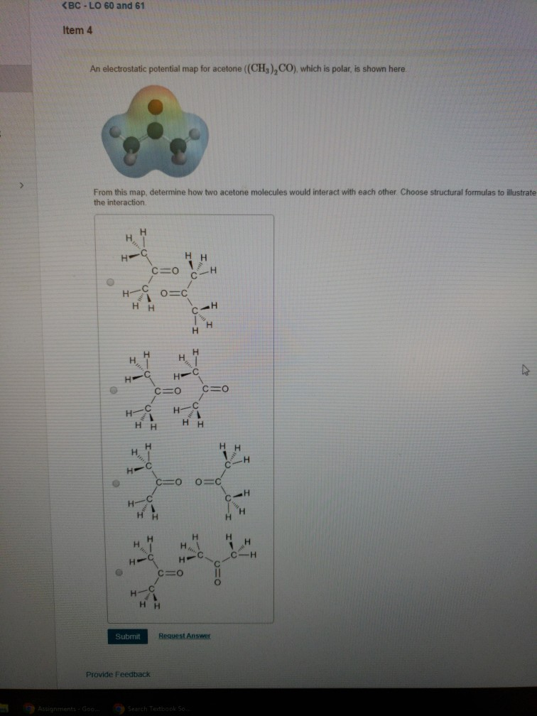 Solved BCLO 60 and 61 ltem 4 An electrostatic potential map