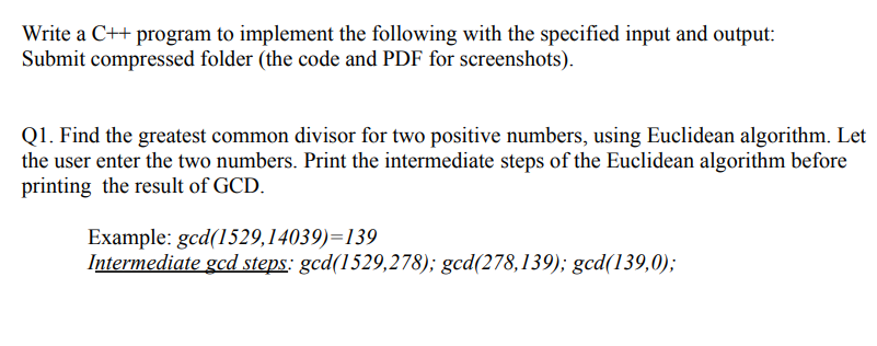 Solved Write a C++ program to implement the following with | Chegg.com