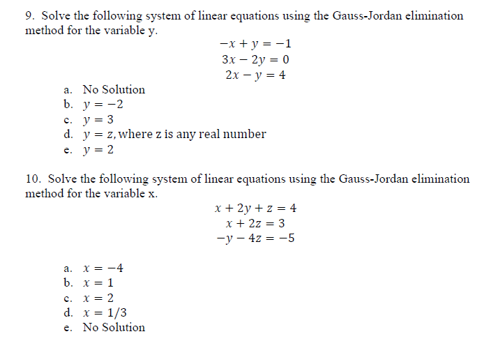 Solve The System Of Linear Equations By Elimination 2x Y 0 3x 2y 3 Tessshebaylo