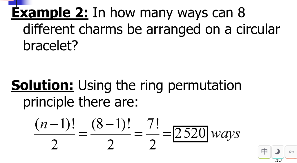 Solved Example 2: In How Many Ways Can 8 Different Charms Be | Chegg.com