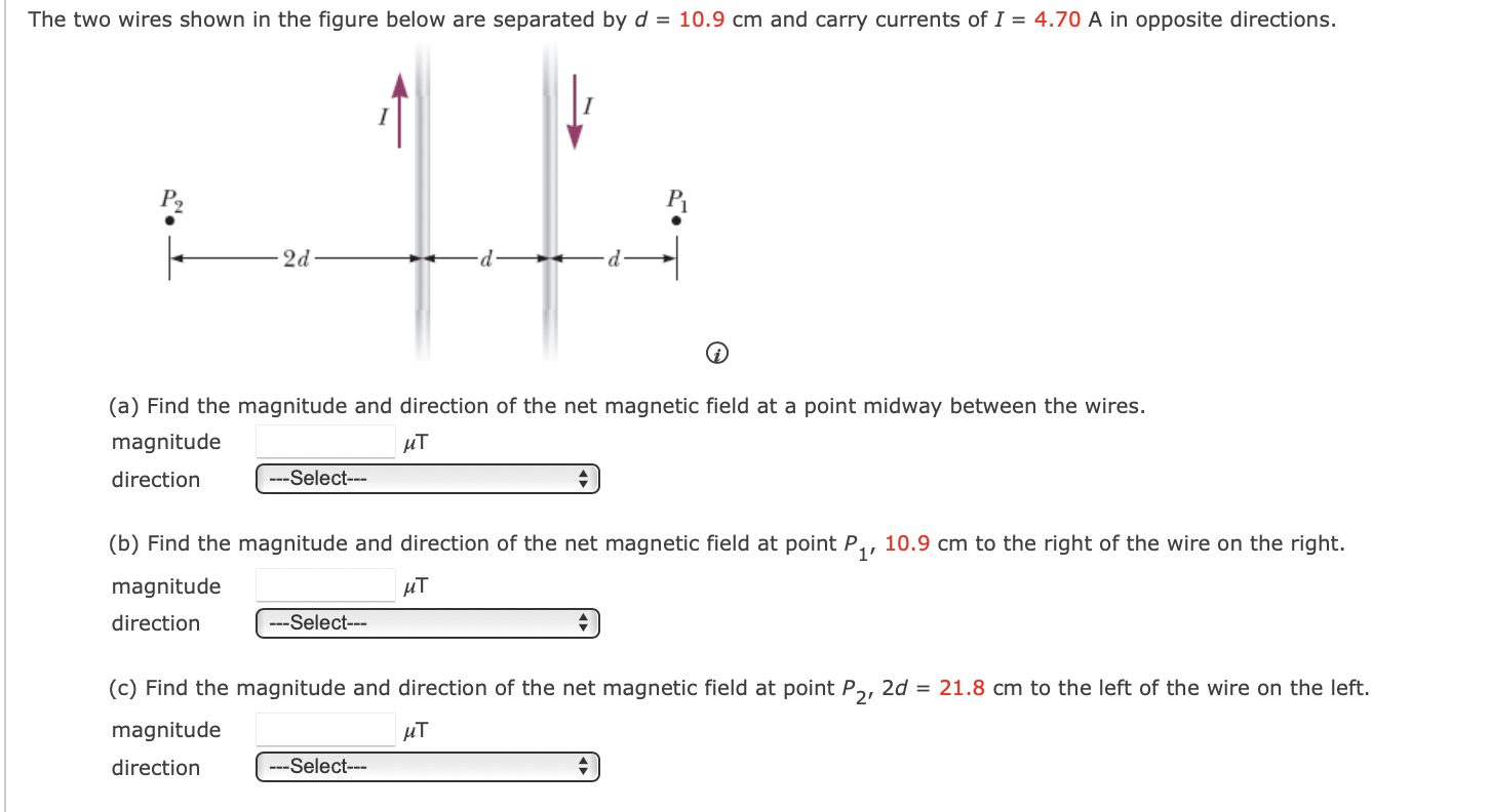 Solved Two Wires Shown In The Figure Below Are Separated By | Chegg.com