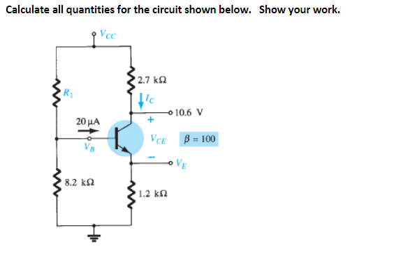 Solved Calculate all quantities for the circuit shown below. | Chegg.com
