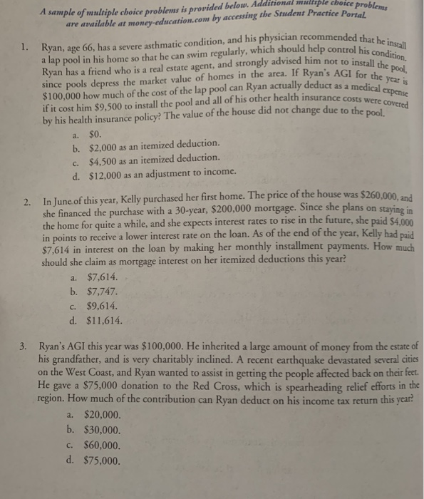Sample Problem Solving Multiple Choice Questions al multiple choice problems 11 sample of multiple | Chegg.com
