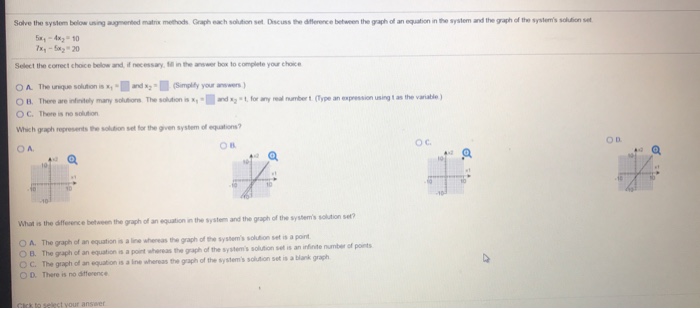 Solved Solve the system below using augmented matrix | Chegg.com