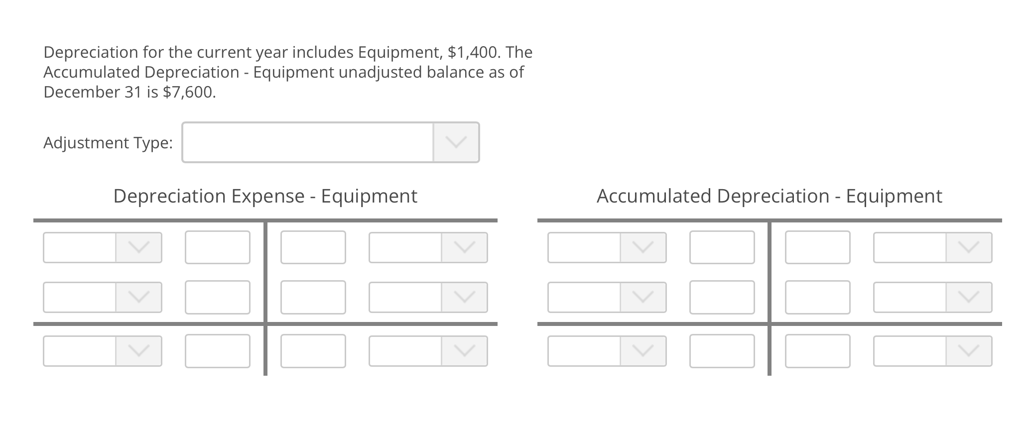 Solved Depreciation for the current year includes Equipment,