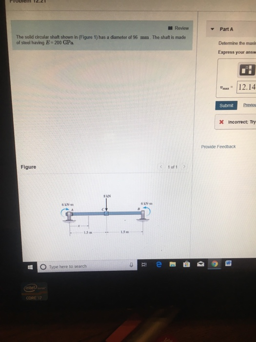 Solved Review Part A The solid circular shaft shown in | Chegg.com