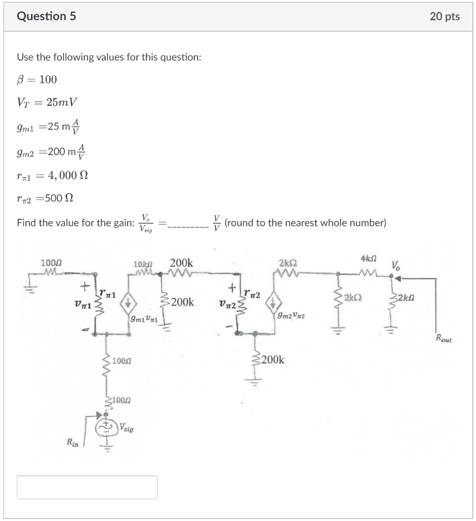 Solved Use the following values for this question: | Chegg.com