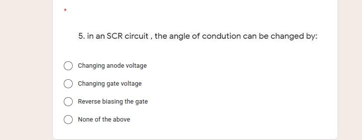 Solved 5. in an SCR circuit , the angle of condution can be | Chegg.com